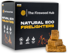 Eco Natural Wood Firelighters - Sustainable Wood Fiber Fire starters, box of 288