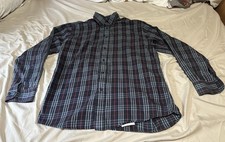 BURBERRY OF LONDON BLUE NOVA CHECK LONG SLEEVE MENS MEDIUM SHIRT