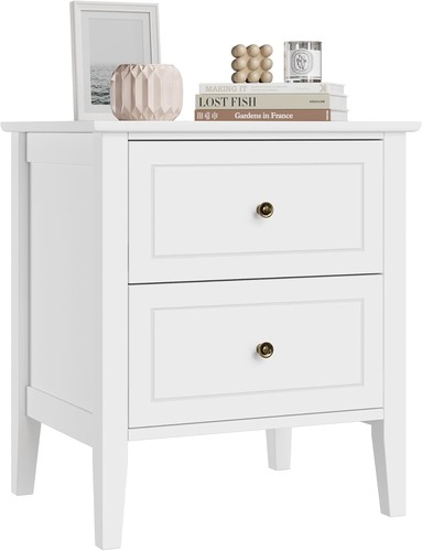 Forehill white bedside tables - white,