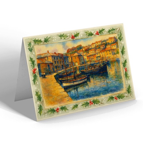 Christmas card fishing - christmas,