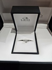 Leo Diamond Platinum Ring 0.34