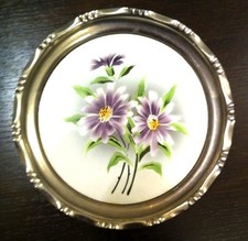 Antique tile Tray /  tea pot