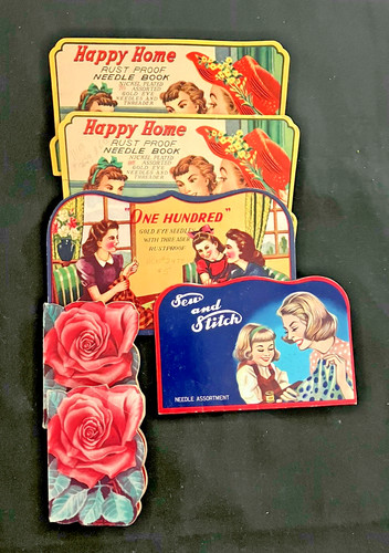 Vintage sewing needle book lot - vintage,