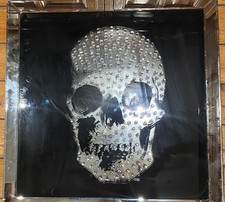 Unique Skull Gemmed Mirror
