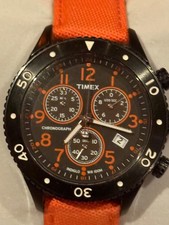 Timex T2N085 T Series Chronograph Men's Watch Orange