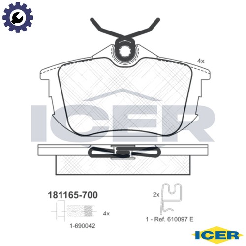 Brake pad set disc - set,