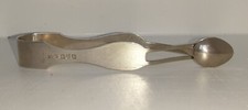 Silver sugar tongs. Sampson Morden. Chester 1908