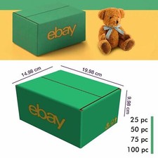 eBay Branded Packaging Small Cardboard Box (14.98cmx19.98cmx9.98cm) Green/Yellow