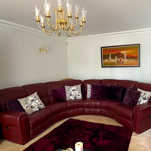 Dfs burgundy leather - burgundy, corner