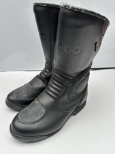 BOBO Black imper -tex Black Leather Motorbike Boots Size EU38 UK5