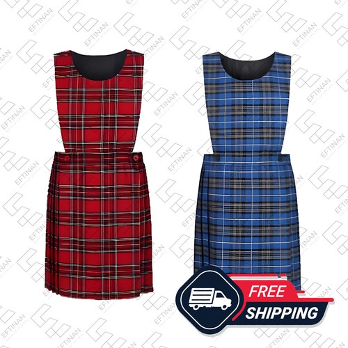 Girls tartan bib pinafore - bib,