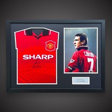 Eric Cantona Manchester United Hand Signed Framed Shirt And Photo £399  COA