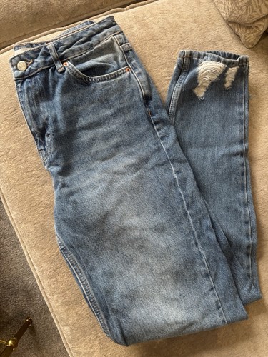 Topshop blue denim distressed - denim,