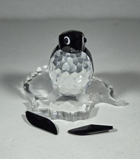 Swarovski Crystal SIR PENGUIN & Stand  Good Condition - Wings need re-attaching