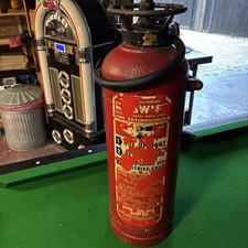 Vintage Metal Fire Extinguisher 1950 Era Breads Top All There Collectors Item