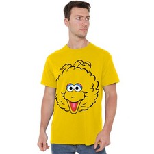 Sesame Street Big Bird Full Face T-Shirt S-3XL, Yellow