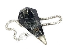 Black Tourmaline Pendulum Orgone Crystal Orgonite Dowser EMF Protection Gift