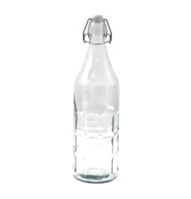 Clip Top Bottle Glass Beverage Water Airtight Preserve Swing Top 1 Litre Dimple