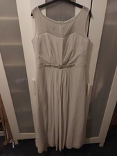 Joanna Hope Womens Dress Size 14 Grey, Beaded, Wedding