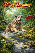 Irish Wolfhound Birthday Card