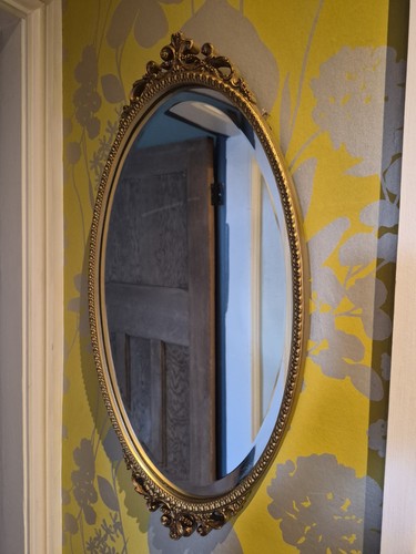 Large vintage gilt - vintage, oval