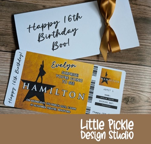 Gift tickets reveal - tickets, musical