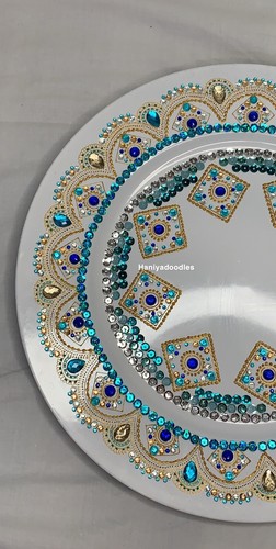 Mendhi thaal candles doodh - thaal, &