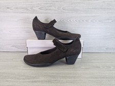ARCHE Womens Brown Nubuck 2" Heel Mary Jane Shoes Size UK 7 EU 40