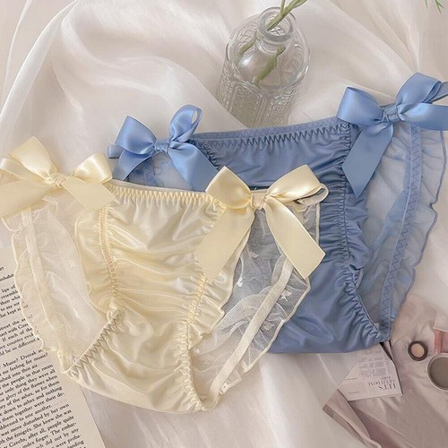 Ruffled satin silk - satin, knickers