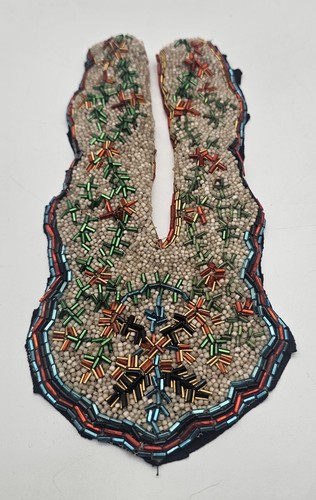 Antique beaded collar trim - beaded,