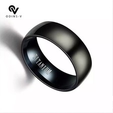 Black Titanium Ring Band for