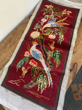 VINTAGE CREATIONS MARGOT PARIS CROSS STITCH/TAPESTRY BIRDS  completed 49 x 21cm