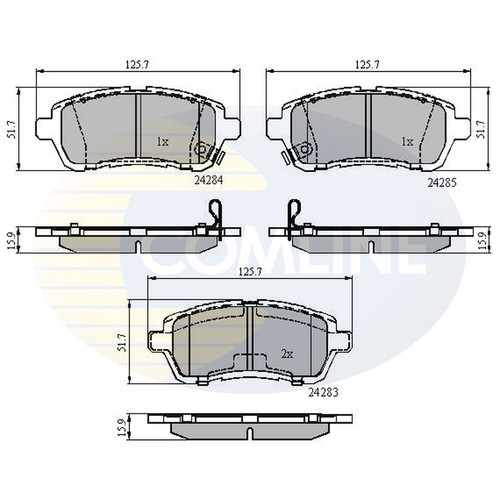 Brake pads set for - brake,