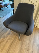 Noomi Swivel Chair By Softline of Denmark In Steel cut Blue Denim