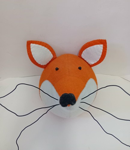 Large wall mounted felt fox