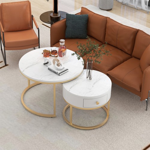 Round nesting coffee - nesting, table