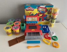 Play-Doh Cash Register/Till Play Set Used.Includes 6 Extra New Pots Of Playdoh.