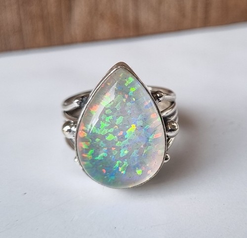 Ethiopian opal ring gemstone - opal,