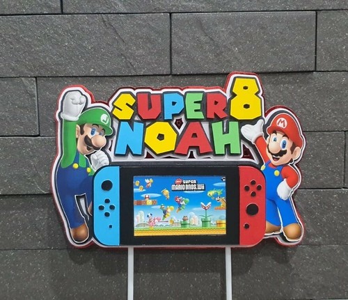Personalised super mario cake - mario,