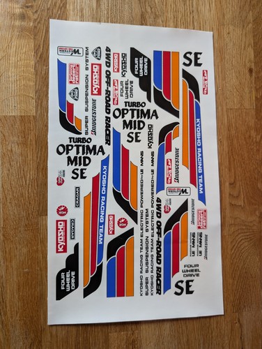 Kyosho optima mid decals - kyosho,