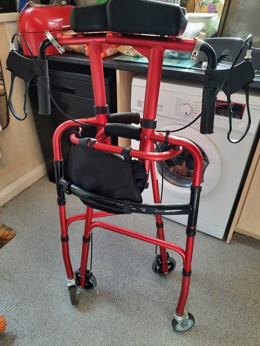 Red upright rollator mobility - red,
