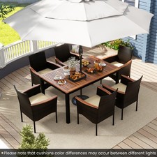 7 PCS PE Rattan Outdoor Patio