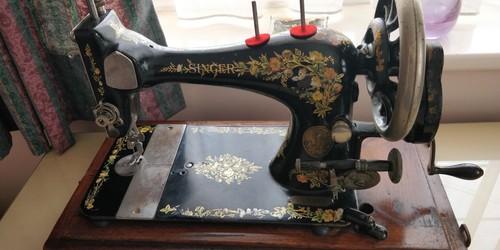 Antique singer sewing - sewing, machine