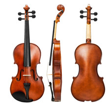 4/4 Solid Wood Acoustic Violin Full Size Fiddle Set for Beginner w/ Case Bow