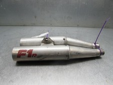 Motorcycle One Pair Of Retro Exhaust Alloy End Cans Pipes 