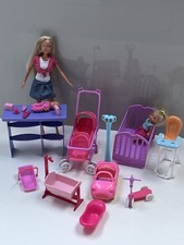 BARBIE BABY DOLLS WITH COTS  &
