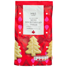 M&S All Butter Mini Shortbread Biscuit Trees 100g, Christmas