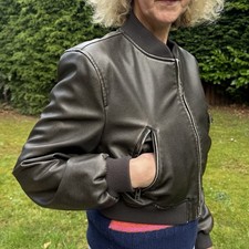 Zara faux leather - leather, bomber