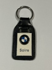 GENUINE BMW leather & chrome keyring KEYRING BMW