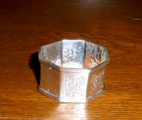 Antique solid silver octagonal - antique,